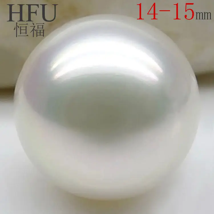 

FREE SHIPPING>>>@@ Huge 15mm natural south sea genuine white round loose pearl undrilled AA P858