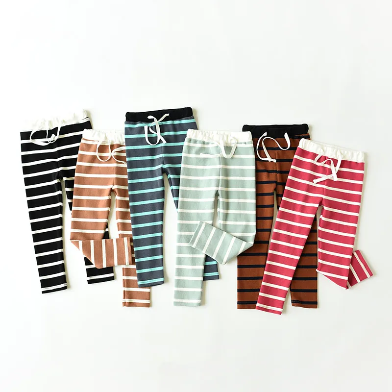 

Teenage Girls Leggings Children Kids Pure Cotton Striped Leggings Girl Leggins Pants Legging Fille Big Gril Trousers 3-15yrs
