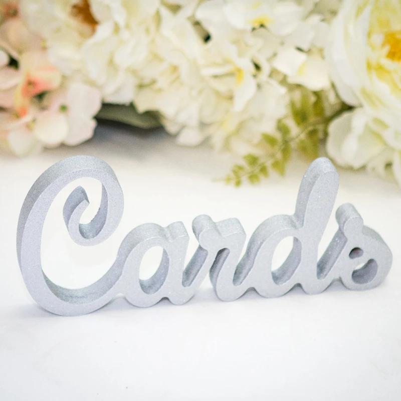

Wedding Cards Sign Ornament Table Wooden Card Sign For Reception Decorations Gold Silver Letter Wedding Ornament Decor Supplies