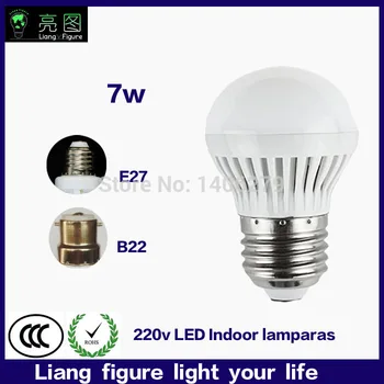 

E27 B22 Led Bulb 7W LED indoor lamp 220V Cold white/Warm White Led Spotlight led living room bedroom lamp