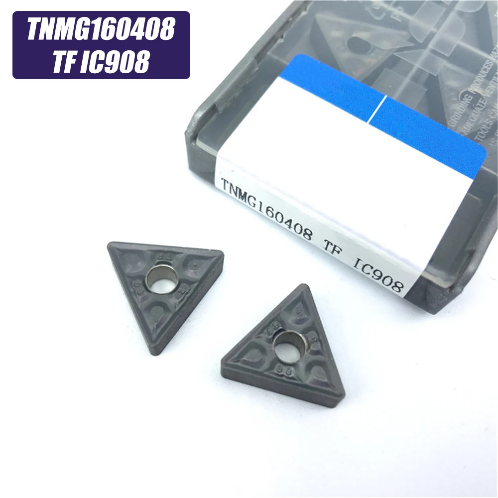 

10PCS TNMG160408 TF IC908 External Turning Tools Carbide insert TNMG 160404 Lathe cutter Tool Tokarnyy turning insert