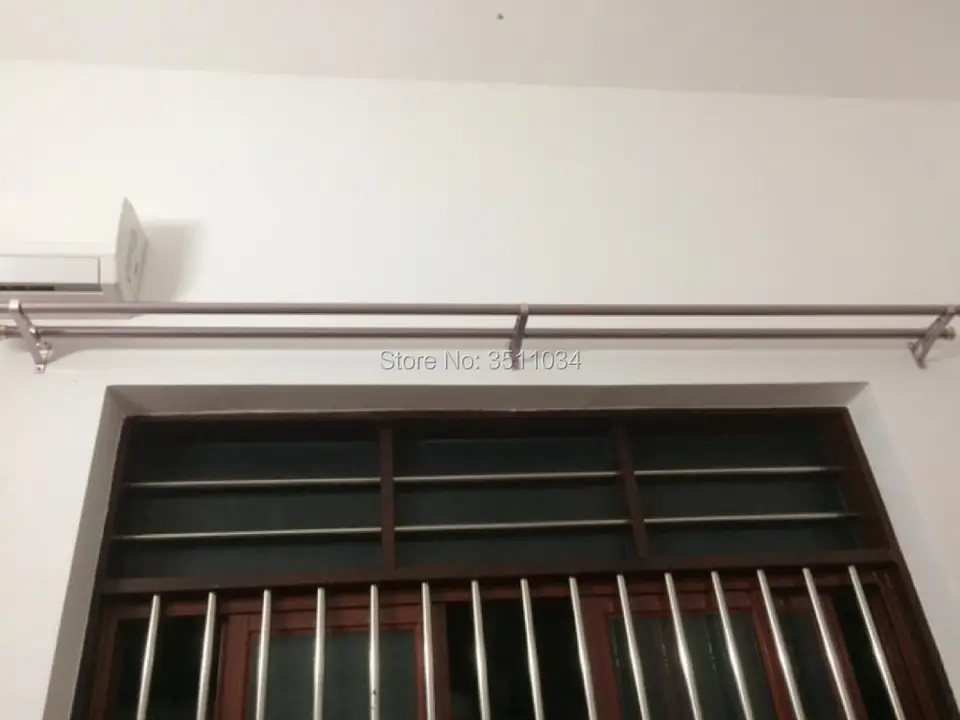 Simple Mute Rose Gold Curtain Rod Single Pole Double Pole Curtain