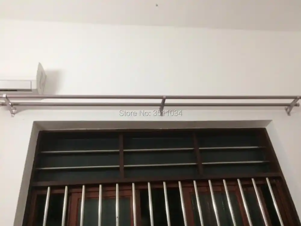 Simple Mute Rose Gold Curtain Rod Single Pole Double Pole Curtain