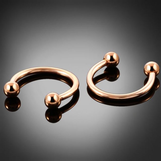 Fashion Stainless Steel Horseshoe Fake Nose Ring C Clip BCR Septum Lip Piercing Falso Nose Rings Hoop For Women Men