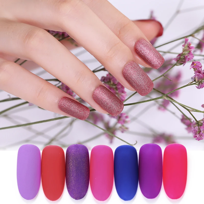 

BORN PRETTY 6ml Matte Nail Gel Polish Fluorescent Dull Soak Off Gel UV Lacquer Silver Bluesky Gel Painting For Nails DIY Gel