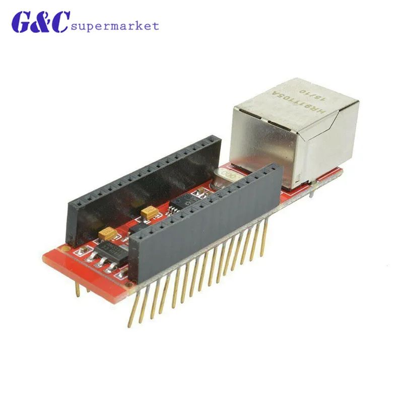 

1pcs ENC28J60 Ethernet Shield V1.0 compatible Nano 3.0 RJ45 Webserver Module