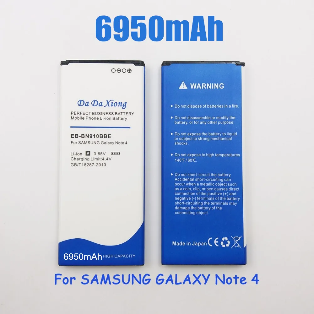 

6950mAh EB-BN910BBE Battery for Samsung Galaxy Note 4 Note4 N910H N910U N910A N910C N910F N910W N910FQ N910X N910V N910P