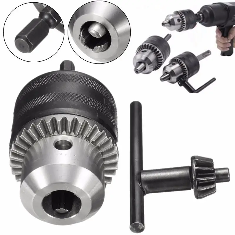 

1PCS Hex Shank Electric Drill Chucks 1.5 to 13mm Capacity Key Type Thread Adapter for Rotary Electric Hammer Power Tools