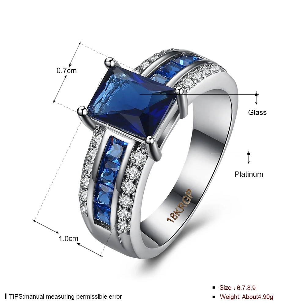 GemStoneKing Мода Стерлингового Серебра 925 Кольцо Винтаж Свадьба & Обручальное