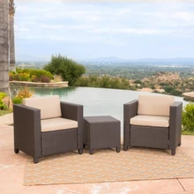 Горячая Всепогодная садовая мебель Диванный комплект для балкона Плетеный официальный стол и стул