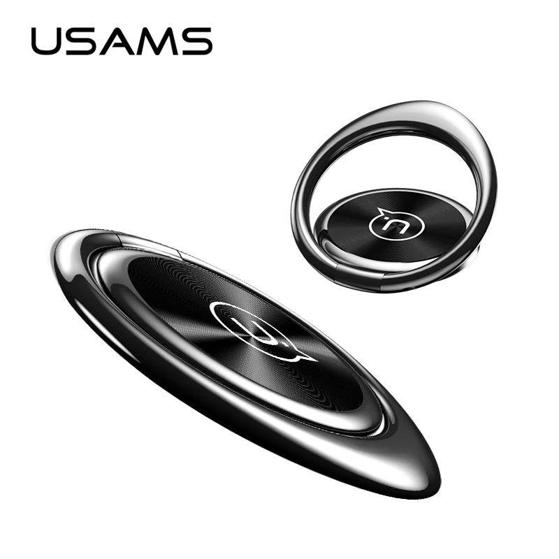 

USAMS Universal phone holder 360 Degree Metal finger Ring holder mobile phone holder with CD texture phone stand