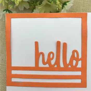 

Hello Square Metal Cutting Dies Stencils For Card Making Decorative Embossing Suit Paper Cards Stamp DIY