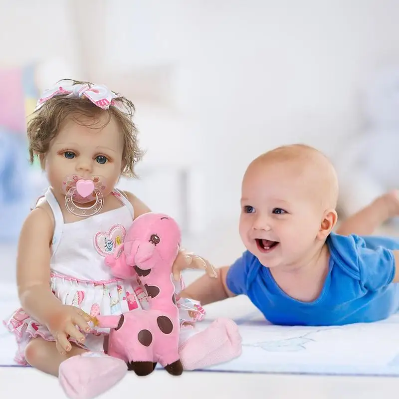 Lovely Vinyl Reborn Baby Lifelike Simulation Girl Doll Toys Kids Playmate