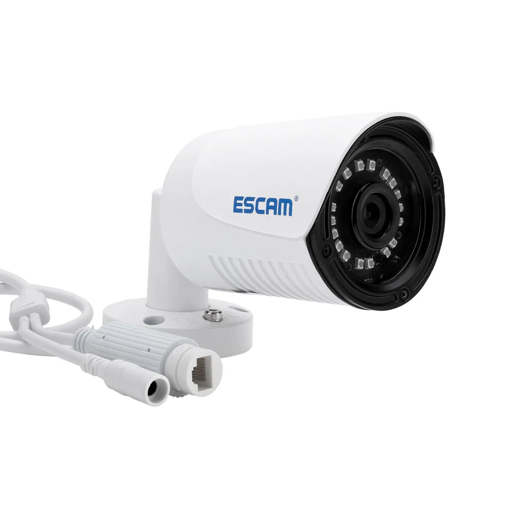 

Escam IP Camera QE07 HD 720P 1MP Outdoor Infrared Bullet Waterproof IP66 Day Night Vision Onvif POE Surveillance CCTV Camera