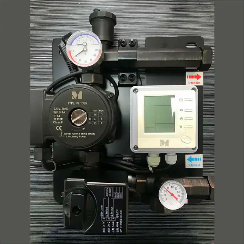DN25 Water circulating pumps water manifold hot / cold water mixing valve for radiant floor