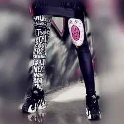 Просто. BE. NEVER для женщин готический Леггинсы для розовый тонкий мягкий lacina обувь девочек фитнес с принтом букв граффити 3D Панк-рок HARAJUKU