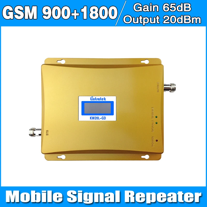 Gain 65dB LCD Display 900 1800 Repeater Dual Band Cell Signal Amplifier GSM 900mhz GSM1800mhz Signal