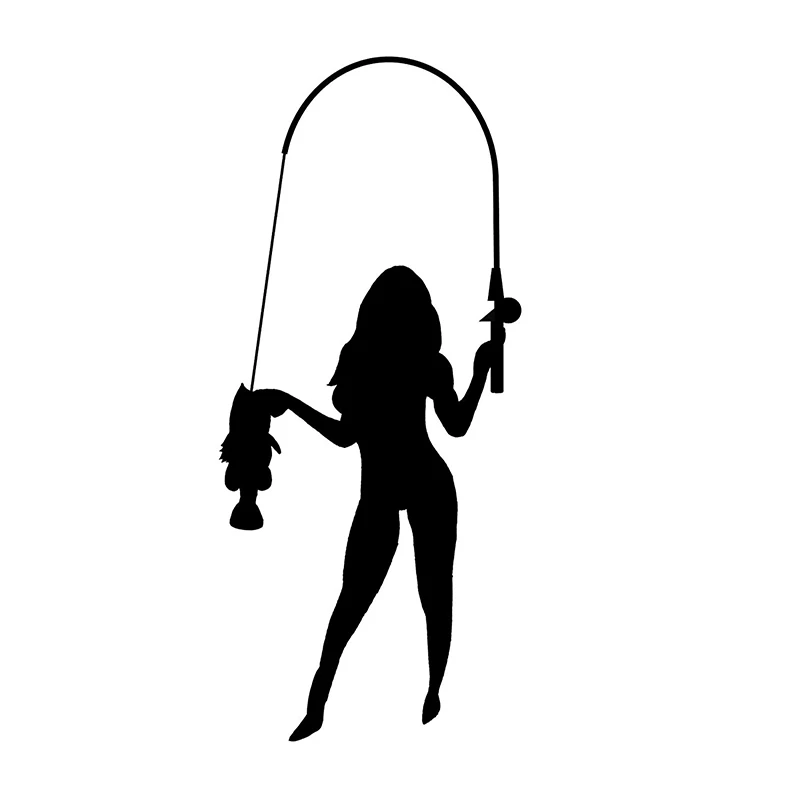 Outdoor Sports Car Stickers GO FISHING Beauty Fishing Decorative Stickers