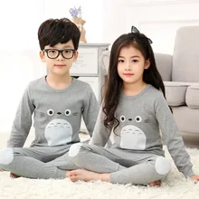 Детская осенняя одежда, пижамные комплекты для мальчиков и девочек от 3 до 10 лет Детская одежда для сна с длинными рукавами детские пижамные комплекты для девочек