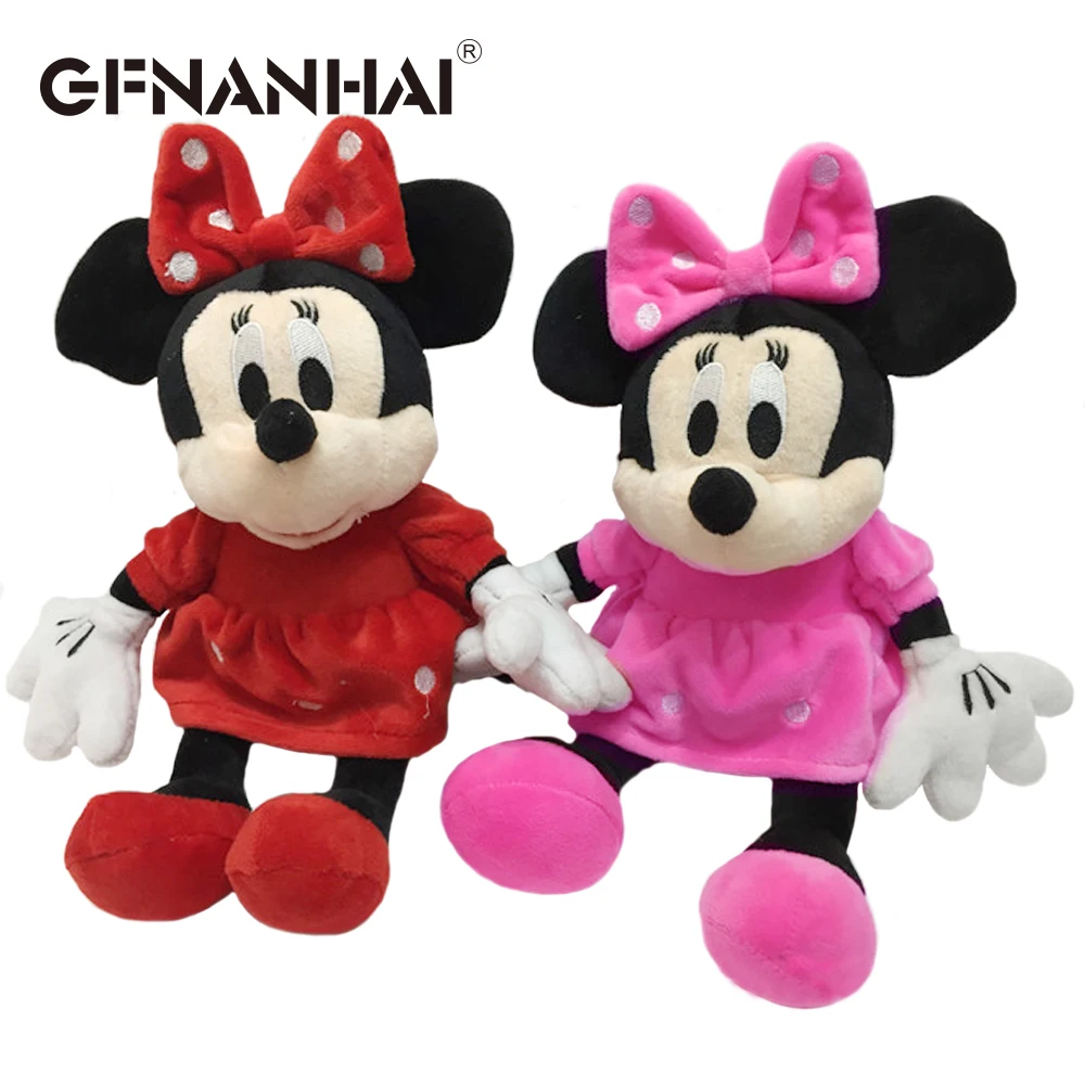1 шт. 28 см милый классический Микки Красный Минни и розовый Минни плюшевые игрушки мягкие милые куклы животных для детей подарок на день рождения