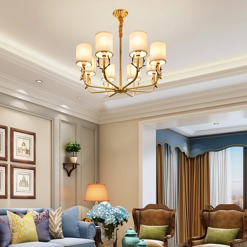 Online Nórdico América cobre ciervo cabeza colgante luz villa sala de estar restaurante lámpara colgante