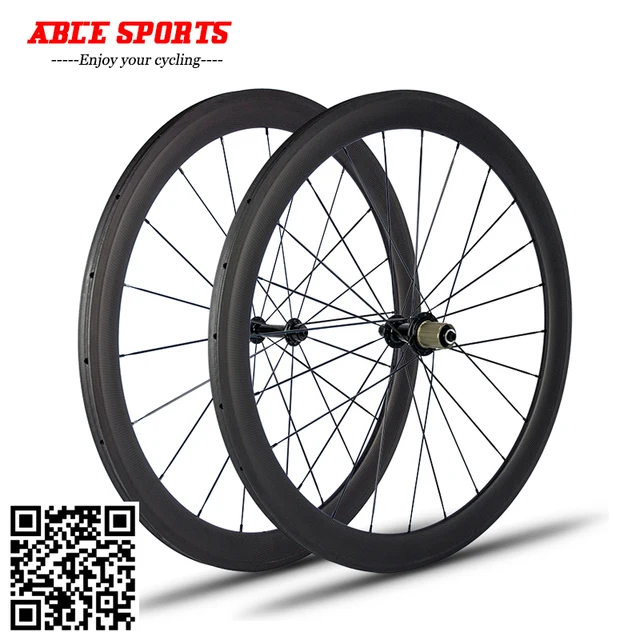 Able Sports wholesale cheapest price 50mm carbon wheeels 3k matte tubular lightweight wheels 100