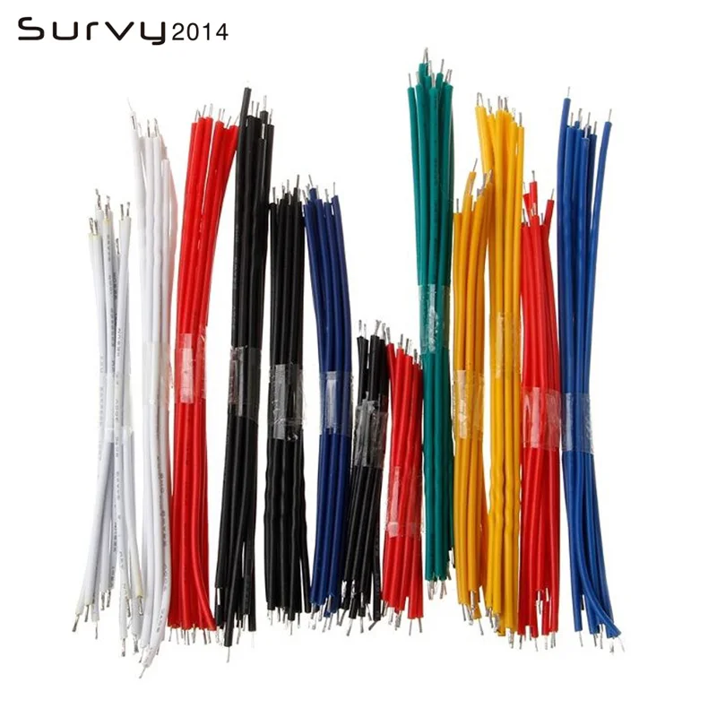 

130pcs/Lot Tin-Plated Breadboard Jumper Cable Wire 24AWG For Arduino Flexible Two Ends PVC Wire Electronic 6 Colors