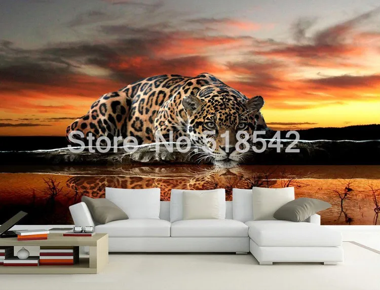 Пользовательских фото настенные Бумага 3D стереоскопического животных Leopard настенная Бумага S Домашний Декор Гостиная Спальня фоне стены Бумага