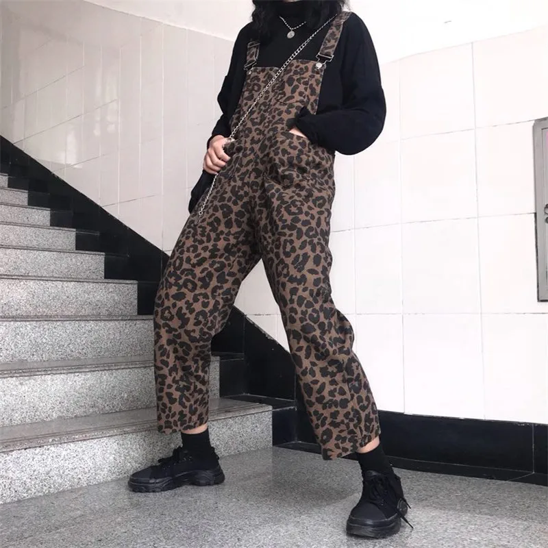 leopard dungaree
