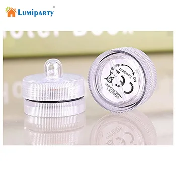 

LumiParty 36pcs/lot New Candle Night light Waterproof Wedding Underwater Battery Sub LED Lights WHITE Tea Light Underwaterled