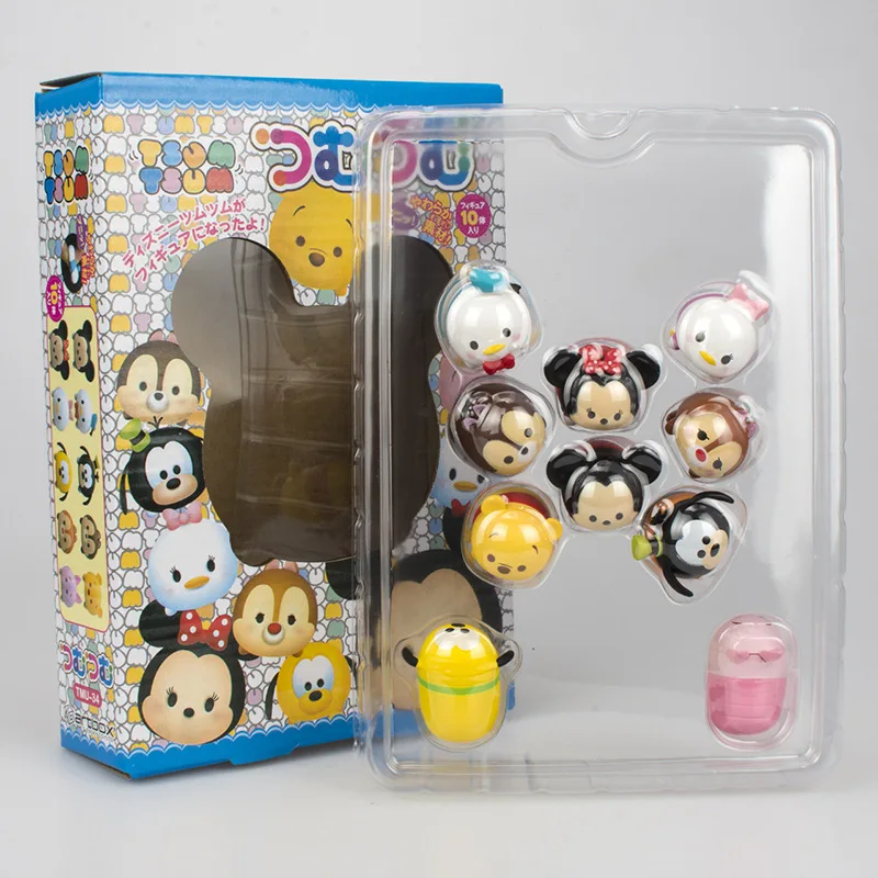 Disney 10 шт./компл. Tsum Мини Микки Минни Маус Дамбо ПВХ модные куклы Коллекционные