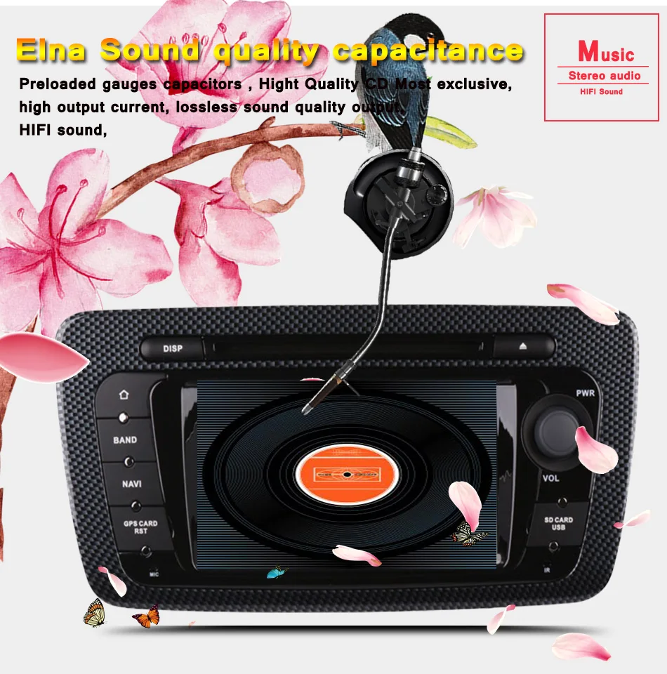 Sale Octa Core 4GB RAM 1024*600 Android 9.0 Car DVD Player GPS for Seat Ibiza 2009 - 2013 with WiFi Bluetooth Radio GPS Tape Recorder 12
