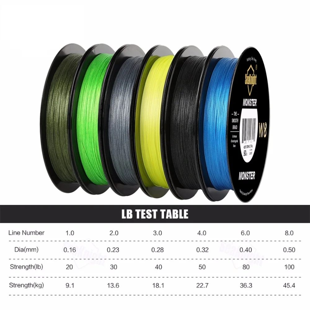 سوبر monster w8 300 متر 8 فروع خط الصيد المتعددة الشعيرات الصيد pe مضفر سلك خط 8 ينسج قوية £ £ £ 100lb