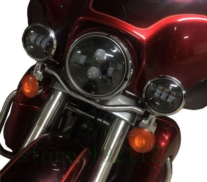 Головной светильник для универсальных мотоциклетных частей " светодиодный головной светильник 4,5" 4 1/2 дюймов, светильник ближнего света для Harley Touring Softail Classic