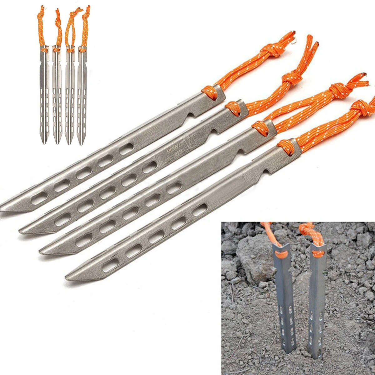 New Titanium Tent Peg V Shape titanium Spike Windproof Outdoor Camping Ground Nails Traveling Tent Accessories New Titanium Tent Peg V Shape titanium Spike Windproof Outdoor Camping Ground Nails Traveling Tent Accessories