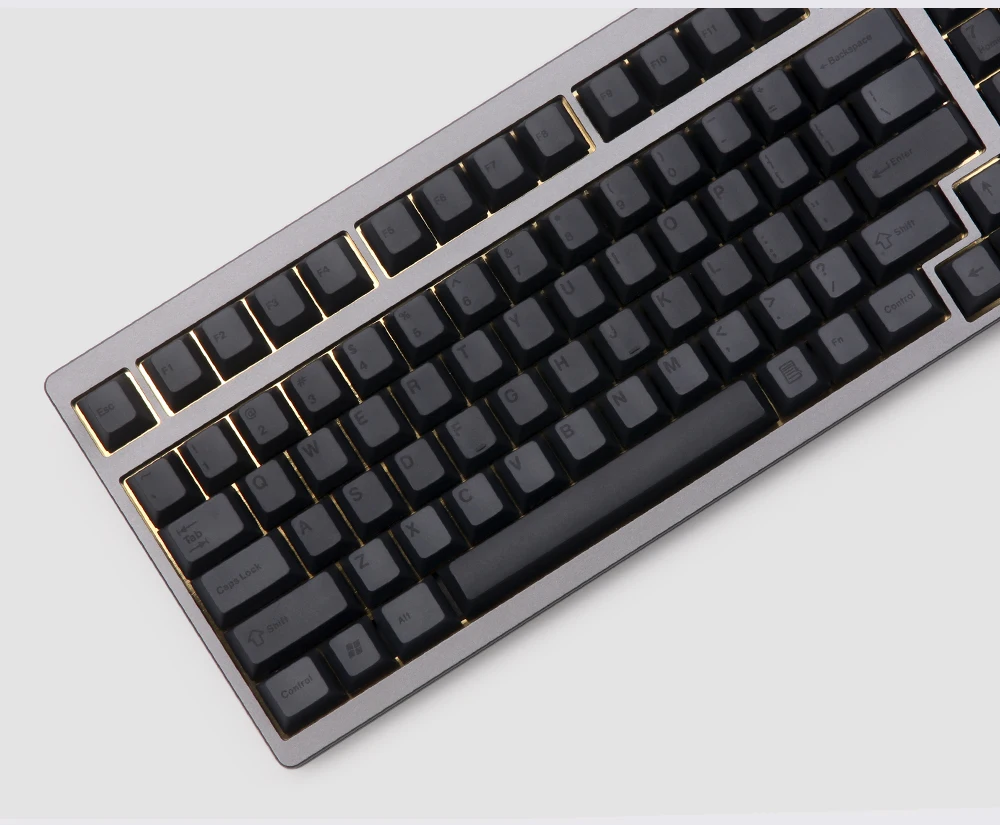 Enjoypbt механическая клавиатура с клавиатурой, горячая Распродажа 117, клавишные колпачки, вишневый профиль, сублимация, черный на черном, японский руссаин