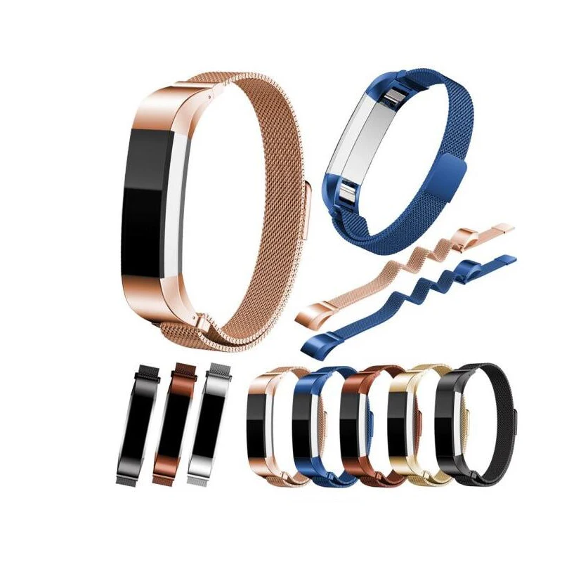

Stainless Steel Link Milanese Magnetic Loop Watch Straps For Fitbit Alta Bracelet Easy Fit Wristwatch Accessory Thin Bands