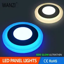 6 ваттов 9 ваттов светодиодный панель светло-голубой цвет и белый AC85~ 265 V Круглый 2 цвета в 1 светодиодный панельный светильник