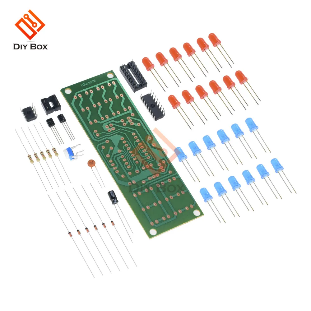 Красный синий двойной цвет мигающие огни комплект стробоскоп NE555+ CD4017 практика обучения DIY наборы электронный набор