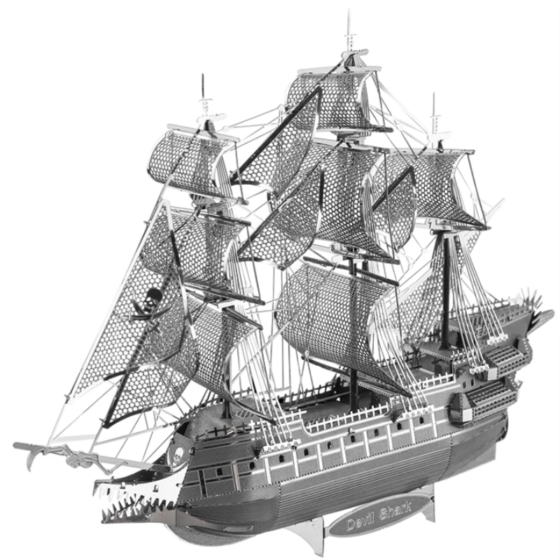 Piececool 3D металлическая головоломка Летающий Dutchman модель корабля DIY лазерная резка