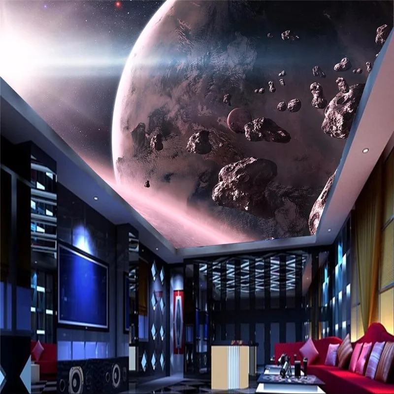 3d-wallpaper-mural-decor-Photo-background-Milky-Way-Star-Hotel-Restaurant-meteorite-falling-ceiling-wall-painting