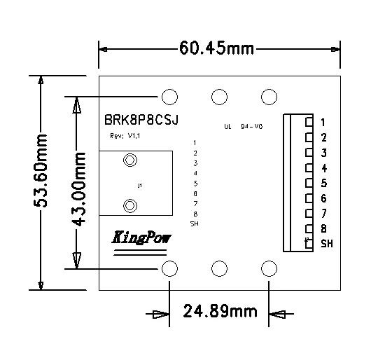 1 шт. RJ45 8p8c гнездо к клеммному блоку адаптер печатной платы RJ45 Ethernet разъем конвертер Din рейку монтажа