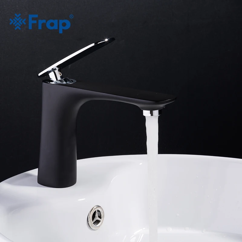Frap New Basin Faucets Modern Bathroom Tap Brass Washbasin Faucet Single Handle Hot and Cold Water Black Water Mixer Y10038 Frap New Basin Faucets Modern Bathroom Tap Brass Washbasin Faucet Single Handle Hot and Cold Water Black Water Mixer Y10038