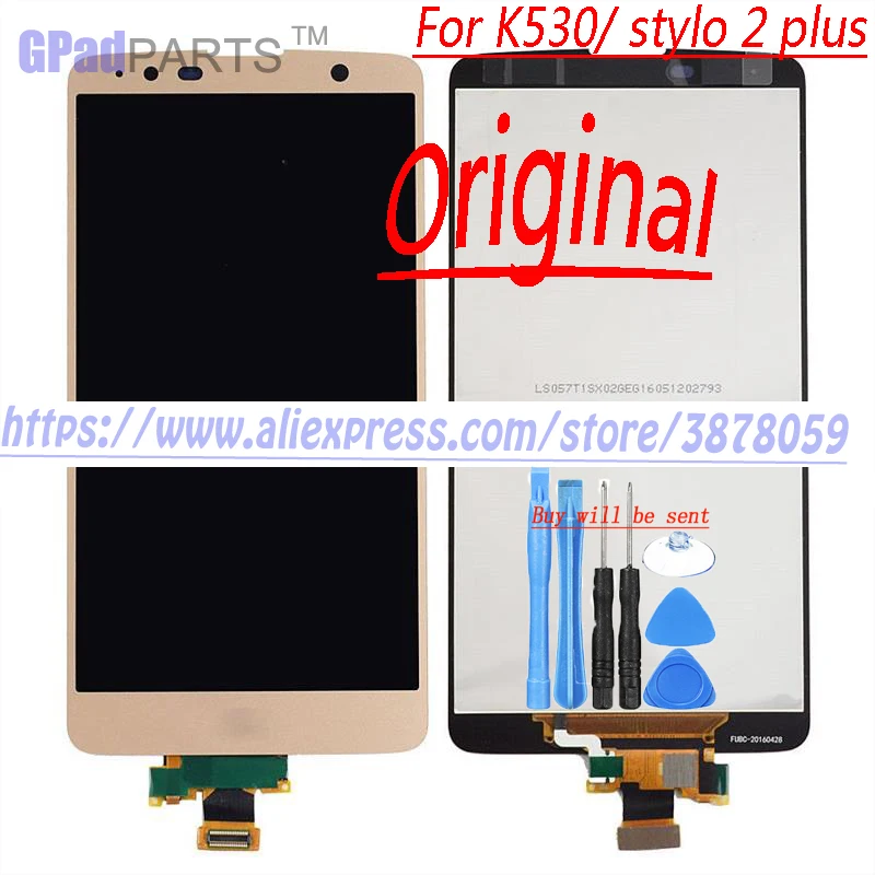 

100% Original For LG K530 Stylus 2 Plus LCD Display with Frame Touch Screen Digitize Assembly Replacement