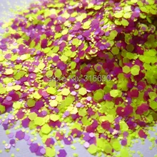 Неоновый растворителям Блеск Смесь для нейл-арта, лак для ногтей