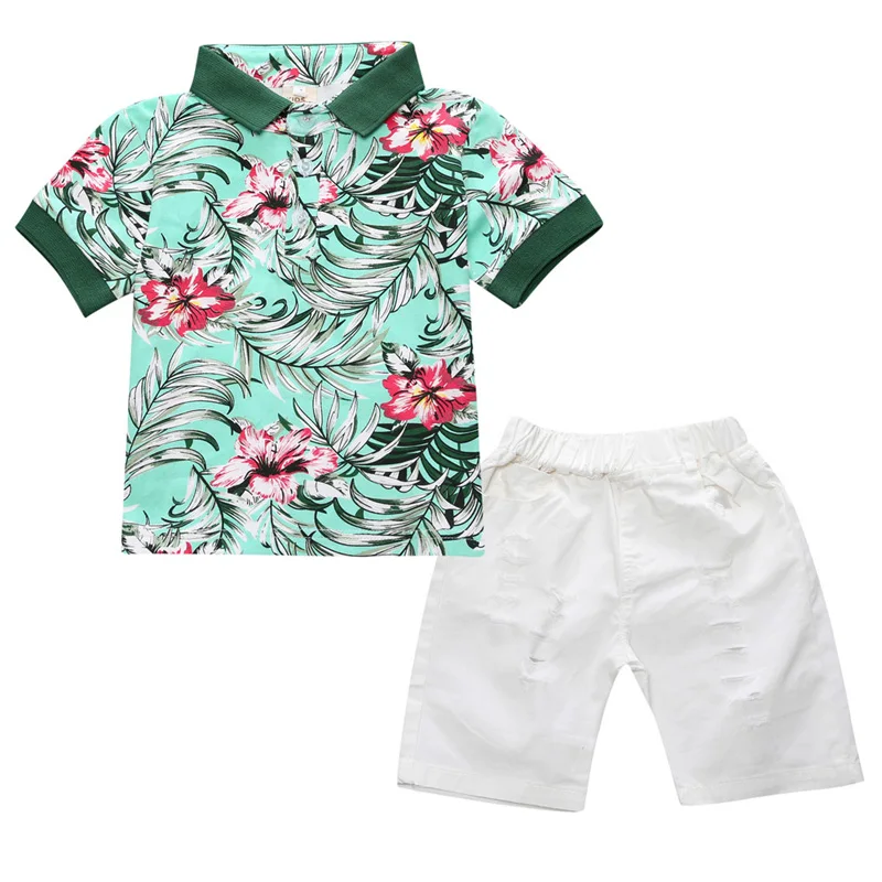 

2017 New High quality kids children clothing sets boys girls Short sleeve t-shirt shorts pants children casual clothes