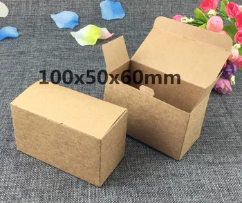 

50pcs 10*5*6cm Brown Packaging Kraft Paper Box For Candy\Cake\Jewelry\Gift\chocolate\Party Packing boxes
