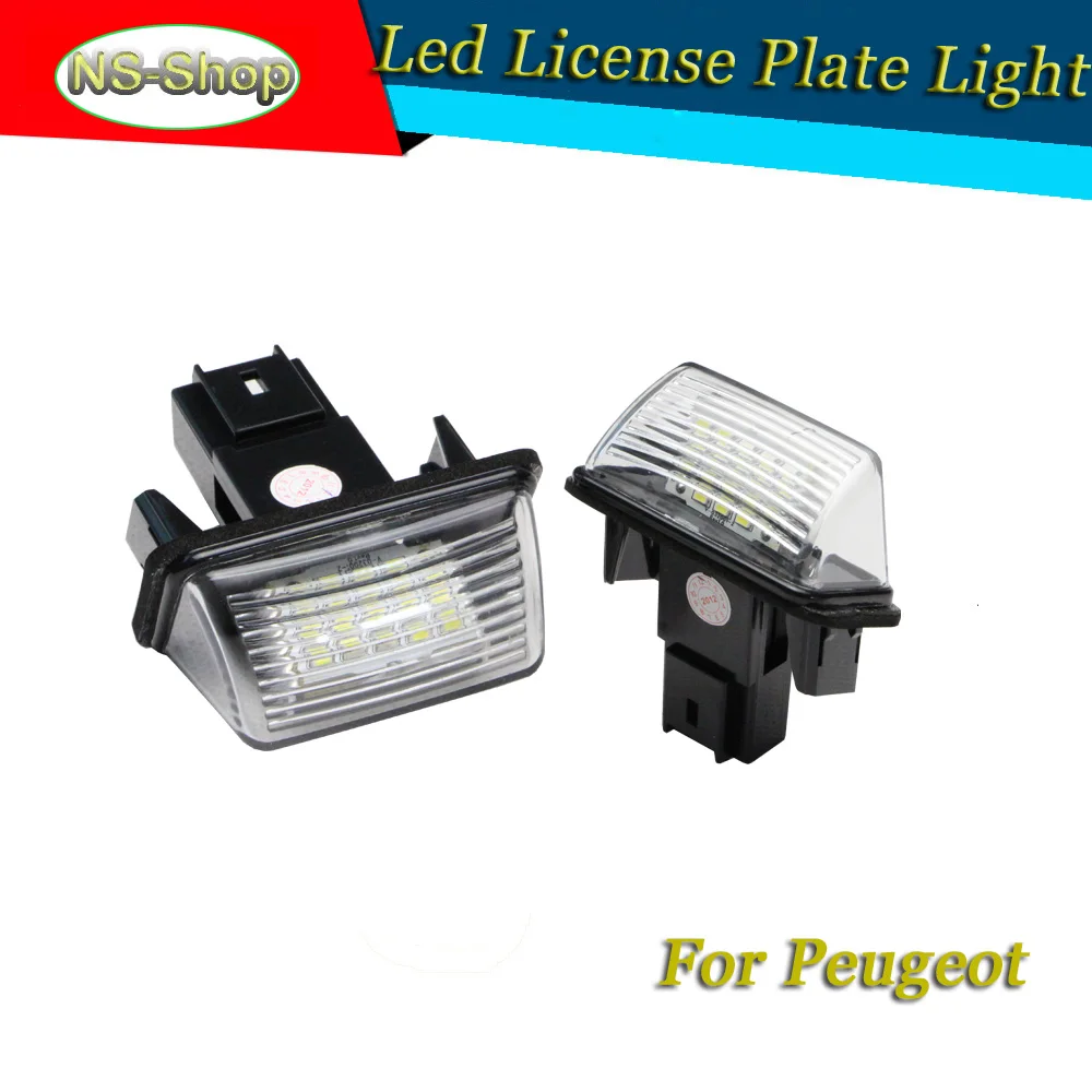 LED Number License Plate Light Lamp For Peugeot 206 207 306 307 308 406