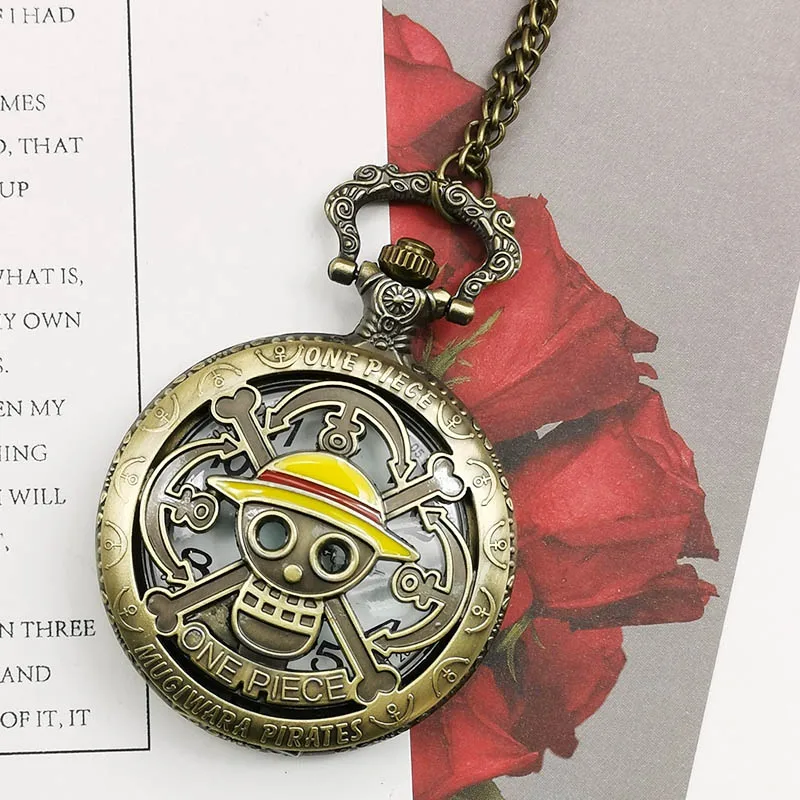 

Vintage Bronze ONE PIECE Hollow Carving Steampunk Unisex Quartz Pocket Watch Necklace Pendent Fob Watches Men Women Watch