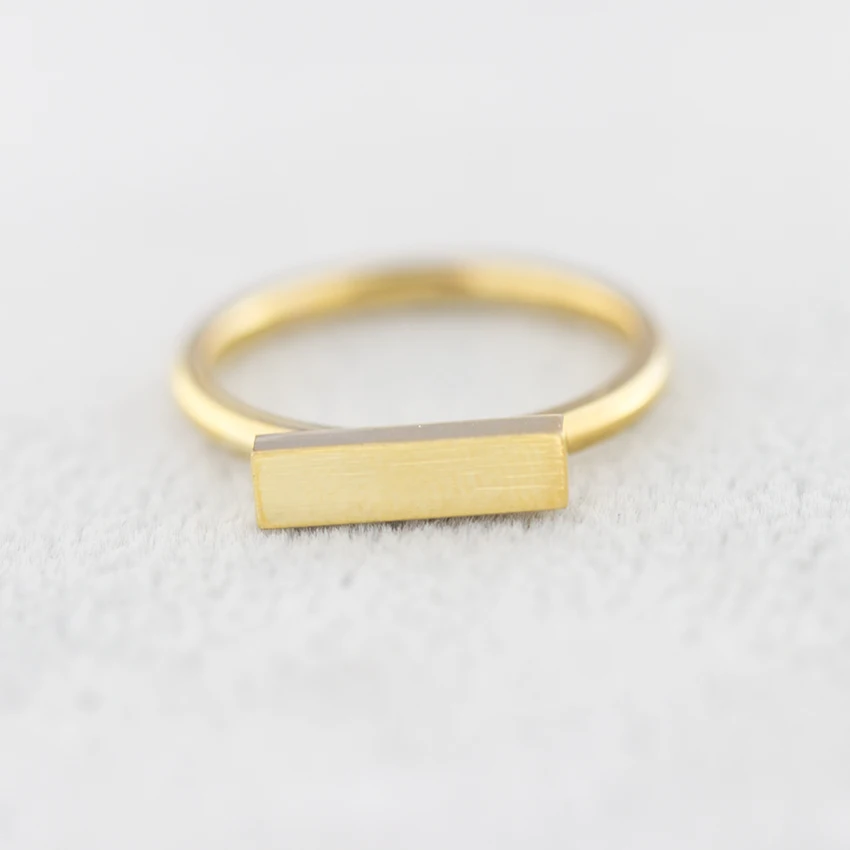 

Silver Anillos Mujer Dainty Bar Ring Finger Stainless Steel Modern Rings Women Jewelry Rose Gold Geometric Bague Femme
